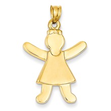 14k Gold girl Charm hide-image