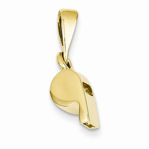 14k Gold Sports Whistle Pendant, Pendants for Necklace