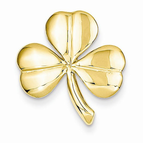 14k Gold Shamrock Chain Slide Pendant, Lovely Pendants for Necklace