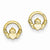 14k Yellow Gold Claddagh Post Earrings