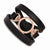 Black Leather Small Coin Holder Wrap Bracelet