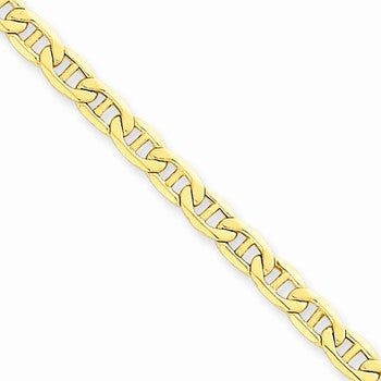 14K Yellow Gold Semi-Solid Anchor Chain
