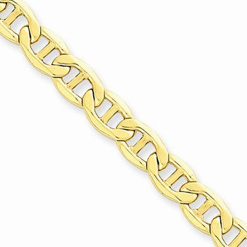 14K Yellow Gold Semi-Solid Anchor Chain