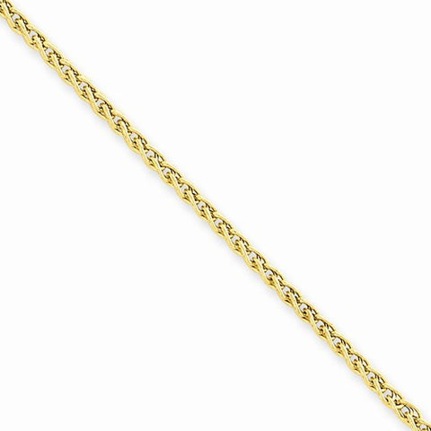 14K Yellow Gold Light Wheat Anklet