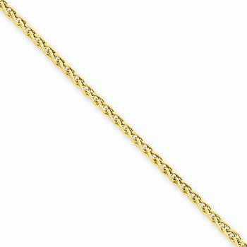 14K Yellow Gold Light Wheat Chain