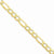 14K Yellow Gold Semi-Solid Figaro Chain Bracelet