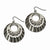 Silver-tone Black-plated Fancy Dangle Earrings