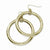 Brass-tone Large Hoop Dangle Earrings