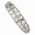Silver-tone Clear & Black Glass Stones Stretch Bracelet