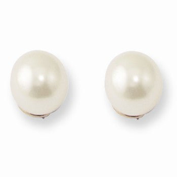 Gold-tone Simulated Pearl 5mm Post Earrings