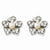 Silver-tone Swarovski Elements Simulated Pearl Post Earrings