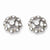 Silver-tone Clear Crystal Post Earrings