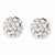 Silver-tone Clear Crystal Post Earrings