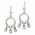 Silver-tone Crystal Ch&elier Dangle Earrings