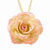 Lacquer Dipped Cream & Pink Rose Pendant Gold-Plated Chain Pendant, 20 inch x 1.4mm, Necklace