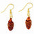 Iridescent Copper Dipped Pine Cone Dangle Earrings