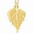 24K Gold Dipped Birch Leaf Gold-Tone Chain
