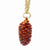 Iridescent Copper Dipped Pine Cone Gold-Tone Chain