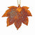 Iridescent Copper Dipped Full Moon Maple Leaf with Gold-Tone Chain