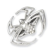 Marvel Comics Silver-tone Spiderman Spider w/Crystals Ring