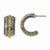 Silver-tone Brass Accent J Hoop Earrings