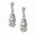 Silver-tone Crystal Post Dangle Earrings
