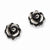 Silver-tone Flower Post Earrings