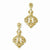 Gold-tone Colorado Crystal Post Dangle Earrings