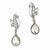 Silver-tone Swarovski Elements Post Dangle Earrings