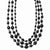 Black-plated Black Glass Beads Necklace