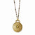 TRU Gold-tone w/Abalone Cabochon & Pewter Charm