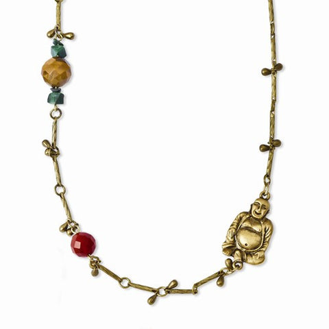 TRU Gold-tone Multicolored Beads Necklace