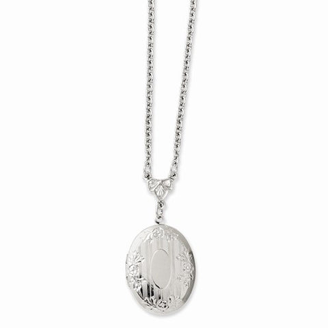 Silver-tone Oval Locket