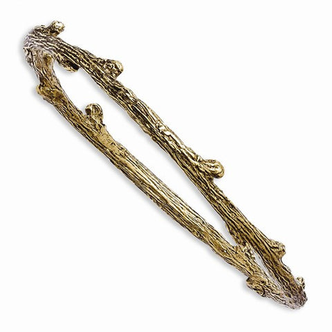 TRU Gold-tone Textured Bangle