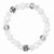 Silver-tone Clear Beads w/Clear Crystal Stretch Bracelet