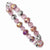 Silver-tone Purple/Grey/Clear Crystal w/Purple Beads Stretch Bracelet