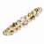 Gold-tone Colorado Crystal & Brown Acrylic Beads Stretch Bracelet