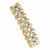 Silver-tone Clear Crystal with Gold-tone Beads Stretch Bracelet