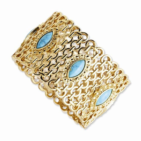 Laundry Gold-tone Resin&Simulated Composite Stretch Bracelet