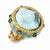Laundry Gold-tone Resin & Simulated Composite Stones Ring