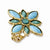 Laundry Gold-tone Resin & Simulated Composite Stones Ring