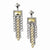 Laundry Silver-tone w/Simulated Gold-tone Stones Dangle Earrings