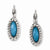 Laundry Silver-tone Blue Resin Stones Leverback Earrings