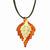 Iridescent Copper, 24K Gold Dipped Double Birch Leaf Necklace