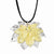 Silve and 24K Gold Double Full Moon Maple Leaf Necklace