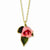 Lacquer Dipped Pink Rose Necklace