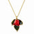Lacquer Dipped Red Rose Necklace