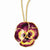 Lacquer Dipped Violet Pansy Necklace