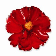 Lacquer Dipped Red Cosmos Adjustable Ring
