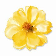 Lacquer Dipped Yellow Cosmos Adjustable Ring